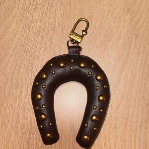 Betsey Johnson Gold-Tone studded horse shoe bag charm